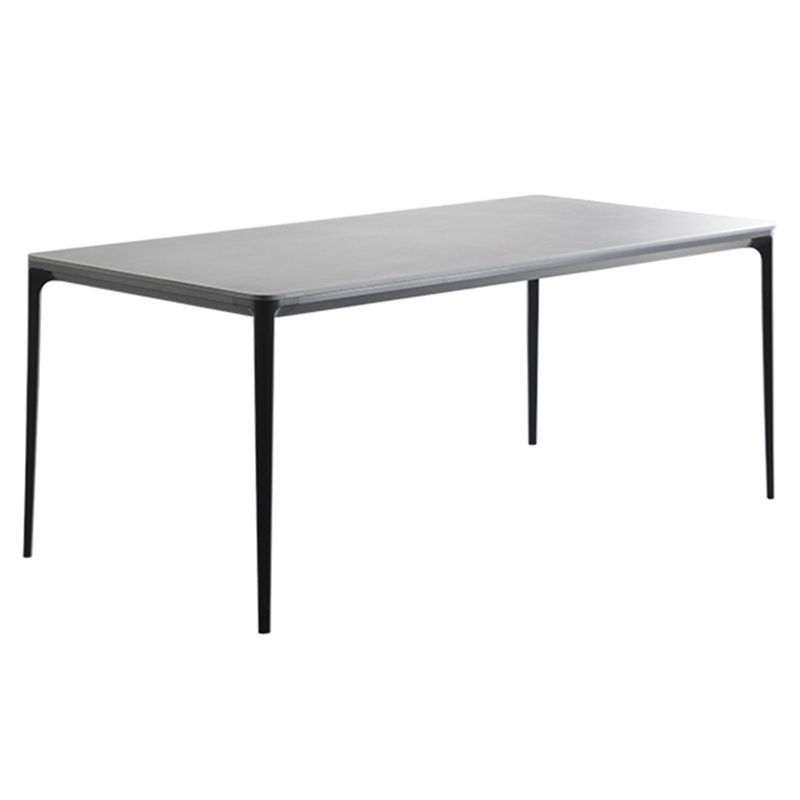 Metal Modern Rectangle Table Sintered Stone Table for Dining Room and Kitchen Clearhalo ' dining_table' 'Dining Tables & Seating' 'Dining Tables' 'Furniture' 'furniture_dining_table' 'Kitchen & Dining Furniture' 'kitchen&dining_furn' 'kitchen' 'kitchen_dining_table' 1200x1200_a92b974b-2f3a-405a-ada5-de6f532df79a