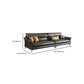Glam Settee Genuine Leather Black Living Room Flared Arm Cushions Standard Sofa Clearhalo 'furn' 'furn_sofas' 'Furniture' 'Living Room Furniture' 'Sofa' 'sofas' 1200x1200_a92bd93b-c530-4ff5-bb1f-97294a7a7a1b