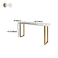 White Glam Style Table in Iron Top and Faux Marble Milk Tea Shop Bar Table Clearhalo 'Bar Furniture' 'Bar Tables' 'bar_tables' 'furn' 'furn_bar_tables' 'Furniture' 'furniture_bar_tables' 'Kitchen & Dining Furniture' 1200x1200_a92c40b1-7a52-4b51-8789-25dcb35dedbc