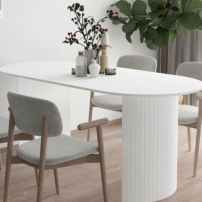 Contemporary Style Stone Dining Table Double Pedestal Table for Dining Room Clearhalo ' dining_table' 'Dining Tables & Seating' 'Dining Tables' 'furn' 'furn_dining_table' 'Furniture' 'furniture_dining_table' 'Kitchen & Dining Furniture' 'kitchen&dining_furn' 'kitchen' 'kitchen_dining_table' 1200x1200_a92d39cb-abd8-44a6-a92a-f49e8f289c96