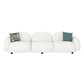 Contemporary Standard Settee with Tight Back Sofa and Black Base
