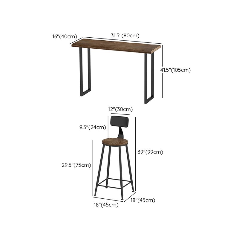 Solid Wood Counter Set Contemporary 1/3 Pieces Counter Height Set Clearhalo 'Bar Furniture' 'furn' 'furn_home_bar_bar_sets' 'Furniture' 'Home Bars & Bar Sets' 'home_bar_bar_sets' 'Kitchen & Dining Furniture' 1200x1200_a92e1b2e-17ca-4c87-8afc-95cd7ea0eca2
