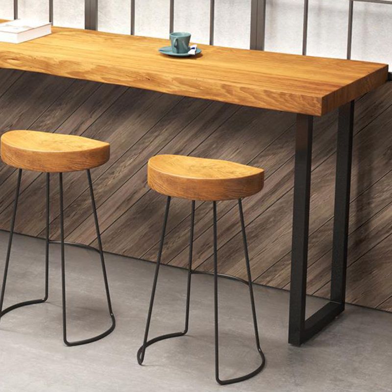 Modern Solid Wood Bar Table Rectangle Bar Table for Breakroom Use Clearhalo 'Bar Furniture' 'Bar Tables' 'bar_tables' 'furn' 'furn_bar_tables' 'Furniture' 'Kitchen & Dining Furniture' 1200x1200_a92e2717-ab98-4dc7-af16-268b349170d5