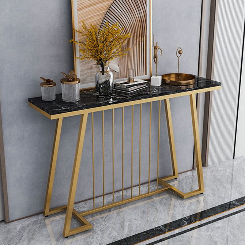 Tabla de acento de consola contemporánea Tabla de sofá de consola rectangular en mármol
