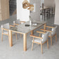 Sintered Stone Top Dining Table Modern Rectangle Table with Wooden Base Clearhalo ' dining_table' 'Dining Tables & Seating' 'Dining Tables' 'furn' 'furn_dining_table' 'Furniture' 'furniture_dining_table' 'Kitchen & Dining Furniture' 'kitchen&dining_furn' 'kitchen' 'kitchen_dining_table' 1200x1200_a92f42e0-aba9-42ea-ab27-33ce4d07a808