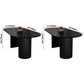 Minimalist Black Kitchen Dining Table Solid Wood Oval Shape Dining Table with Double Pedestal Bases Clearhalo ' dining_table' 'Dining Tables & Seating' 'Dining Tables' 'furn' 'furn_dining_table' 'Furniture' 'furniture_dining_table' 'Kitchen & Dining Furniture' 'Kitchen Furniture' 'kitchen&dining_furn' 'kitchen' 'kitchen_dining_table' 1200x1200_a92f8803-80f9-4a29-b7a1-7ed746cf5a85