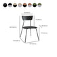 Industrial Upholstered Armless Chair Open Back Side Leather Chair with Metal Base