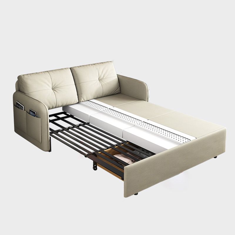 35,4 "H. divano trapuntato in fico in pelle quadrata per soggiorno