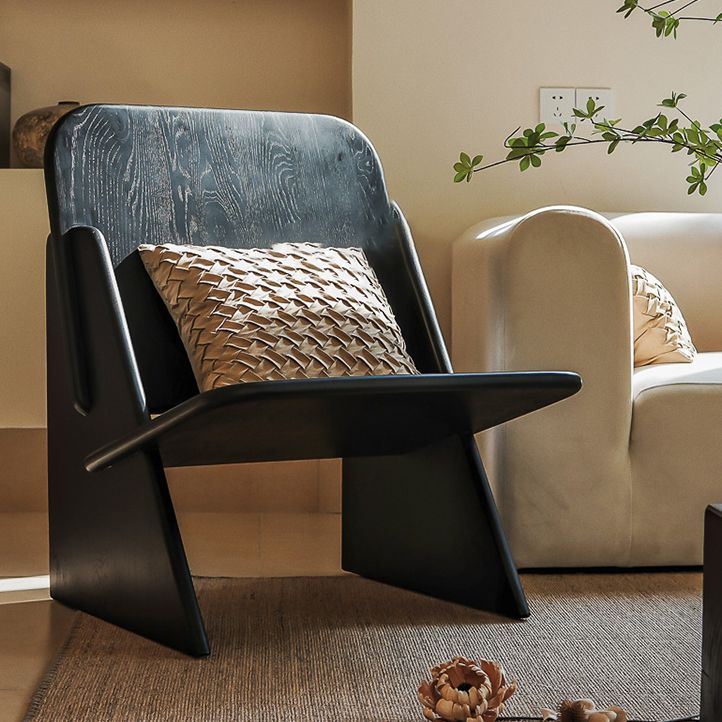 Industrial Style Arm Chair Open Back Wood Dining Room Chair for Dining Room