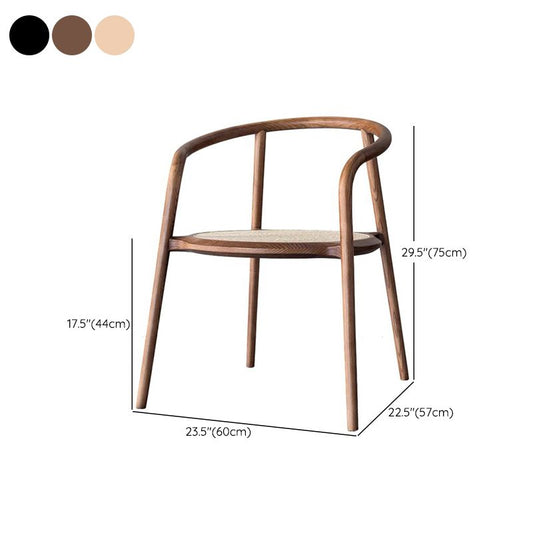 Silla de brazo para el hogar contemporáneo silla de comedor de madera sólida