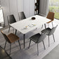 Rectangle Industrial Dining Room Table Sintered Stone Table with 4 Black Legs Clearhalo ' dining_table' 'Dining Tables & Seating' 'Dining Tables' 'furn' 'furn_dining_table' 'Furniture' 'furniture_dining_table' 'Kitchen & Dining Furniture' 'kitchen&dining_furn' 'kitchen' 'kitchen_dining_table' 1200x1200_a93565e8-9103-41d7-88c6-22b688a1b1e7