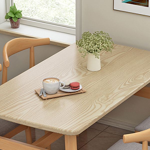 Rectangular Natural Oak Dining Table Wooden Tabletop with Metal Legs Clearhalo 'Dining Tables & Seating' 'Dining Tables' 'dining_table' 'furn' 'furn_dining_table' 'Furniture' 'Kitchen & Dining Furniture' 1200x1200_a9358e51-72fe-481e-96ac-c18b34d740e8