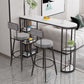 Low Back Bar Stools Glam Armless Dining Stools with Metal Base Clearhalo 'Bar Furniture' 'Bar Stools' 'bar_stools' 'furn' 'furn_bar_stools' 'Furniture' 'Kitchen & Dining Furniture' 1200x1200_a93706ff-d4e5-49c2-b739-72af7fc2b6f4
