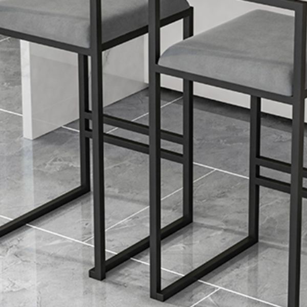Modern Backrest Counter Stool Iron Kitchen Bar Stool with Velvet Cushion and Pedal Clearhalo 'Bar Furniture' 'Bar Stools' 'bar_stools' 'furn' 'furn_bar_stools' 'Furniture' 'furniture_bar_stools' 'Kitchen & Dining Furniture' 1200x1200_a938e98e-0ba5-4b08-ba2e-52861034fa59