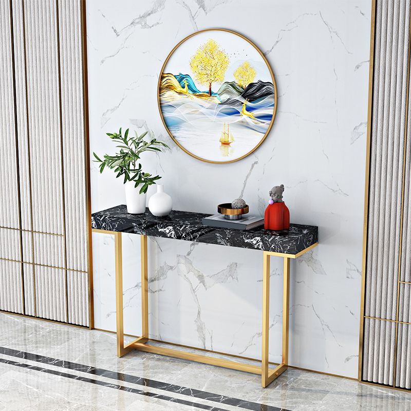 Tavolo da cosco del cavalletto di ferro con tavolo dell'accento superiore in marmo per Hall