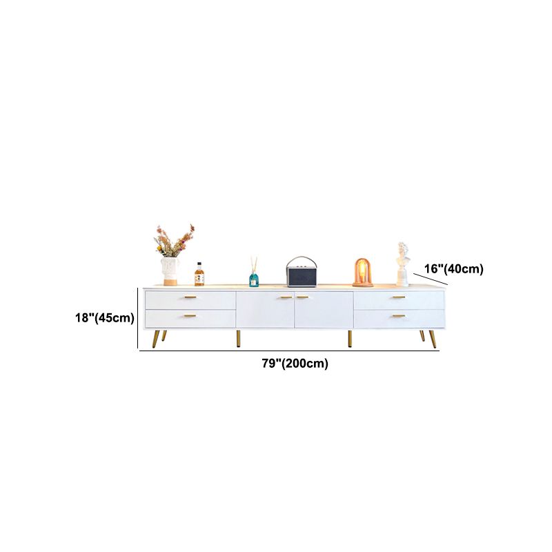 Glam Stone TV Media Console White TV Stand with 4 Drawers and 2 Doors Clearhalo 'furn' 'furn_tv_stands_entertainment_centers' 'Furniture' 'Living Room Furniture' 'TV Stands & Entertainment Centers' 'TV Stands & Media Storage Furniture' 'tv_stands_entertainment_centers' 1200x1200_a93a718c-a85a-4979-8fd4-3205119ac018