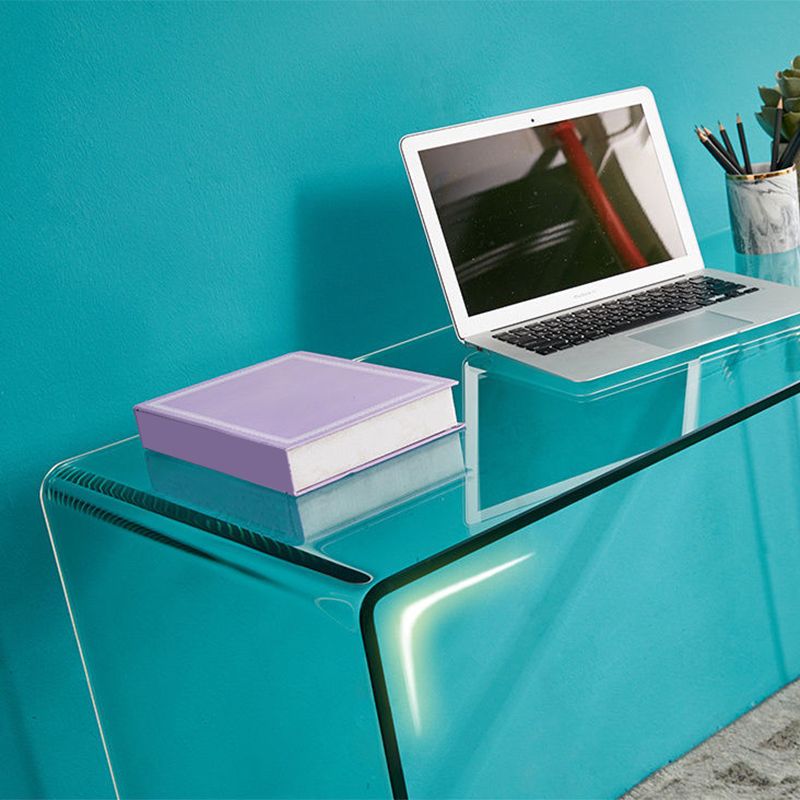 Modern Style Coffee Table with Rectangular Black/transparent Tempered Glass Abstract Base Clearhalo 'Coffee & Accent Tables' 'Coffee Tables' 'coffee_tables' 'furn' 'furn_coffee_tables' 'Furniture' 'Living Room Furniture' 1200x1200_a93af426-3d52-433f-bab1-25843afdb79d