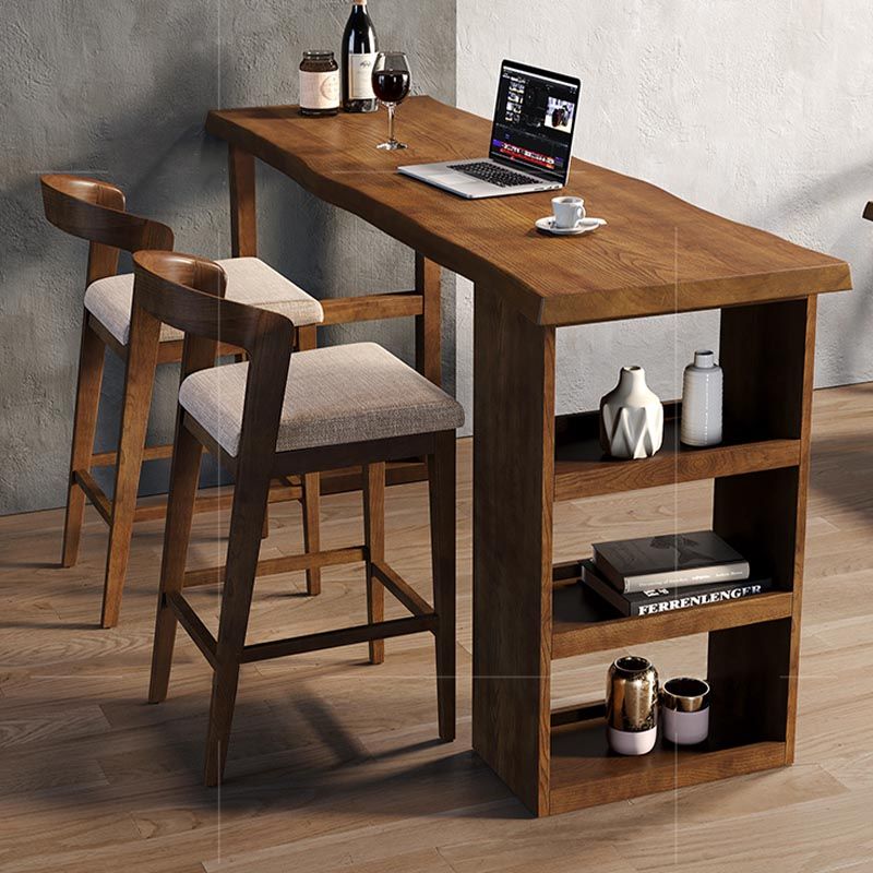 Ash houten bovenste balk tafel eigentijdse staaftafel met houten opbergrek