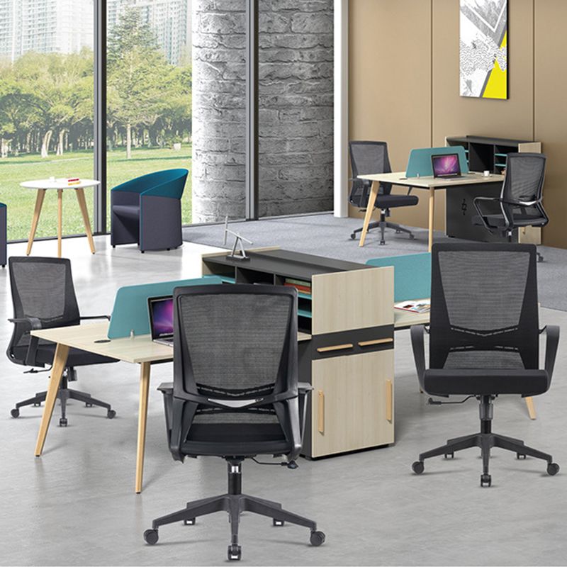 Black Mid-Back Office Chair Mesh Chair with Armrest Desk Chair Clearhalo 'furn' 'furn_office_chair' 'Furniture' 'Office Chairs' 'Office Furniture' 'office_chair' 1200x1200_a93ce2a8-ca14-4fcf-b782-f454333bd451