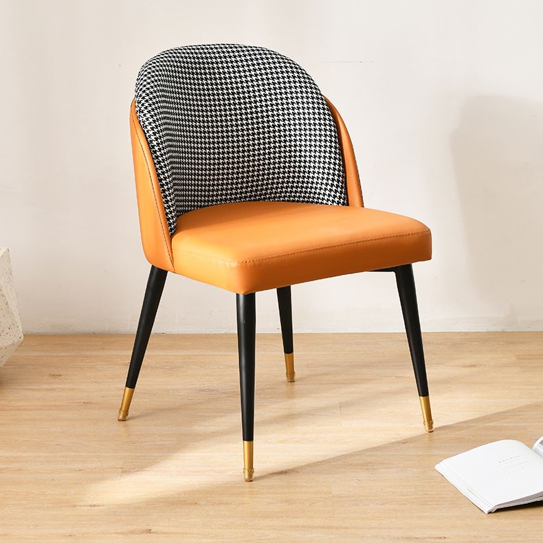 Scandinavian Style Upholstered Armless Dining Chairs Solid Back Dining Side Chair Clearhalo ' kitchen&dining_furn' 'Dining Chairs' 'Dining Tables & Seating' 'dining_chair' 'furn' 'furn_dining_chair' 'Furniture' 'furniture_dining_chair' 'Kitchen & Dining Furniture' 'kitchen' 1200x1200_a93d3918-8fc8-49d7-80db-6d8e0e6c754d