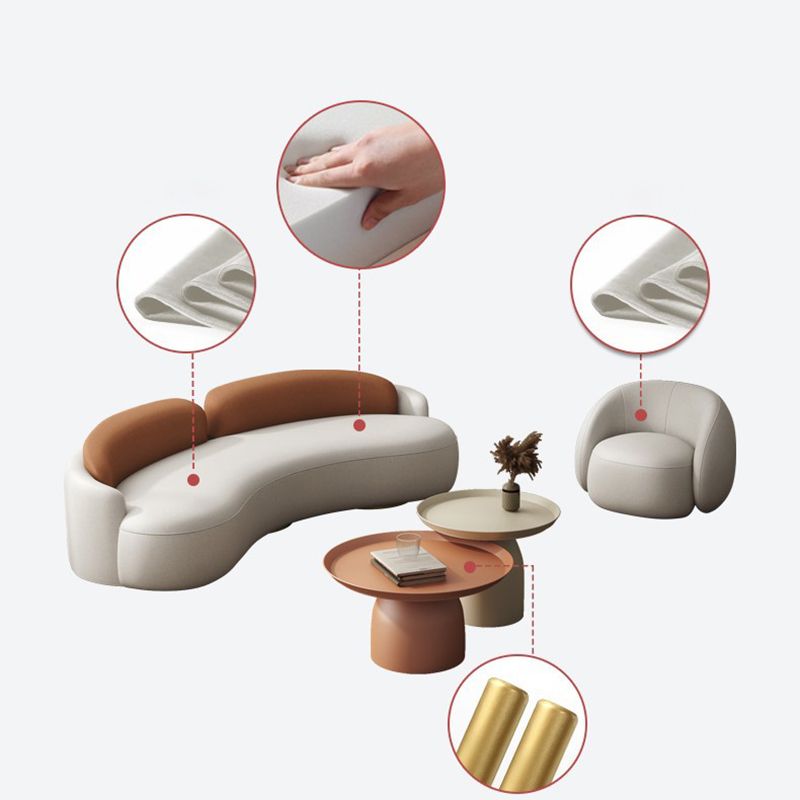 Divano retro stretto in fico contemporaneo con braccio di smoking in bianco