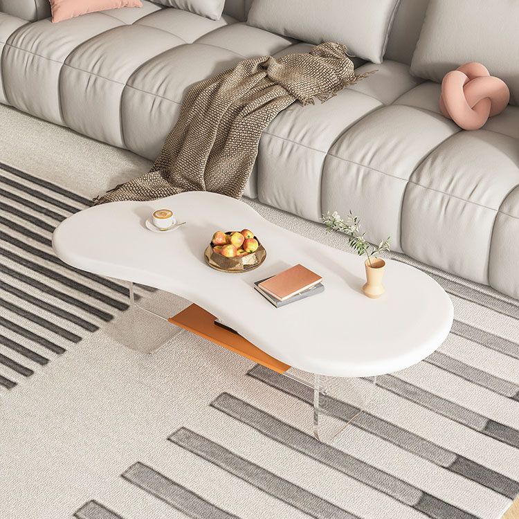 Modern White Trestle Coffee Table Geometric Manufactured Wood Cocktail Table Clearhalo 'Coffee & Accent Tables' 'Coffee Tables' 'coffee_tables' 'furn' 'furn_coffee_tables' 'Furniture' 'Living Room Furniture' 1200x1200_a93dbeaf-5621-4cc3-8e36-4ec92688ae82