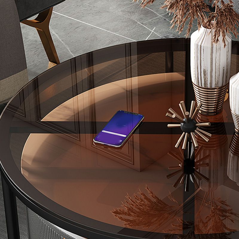 Round Coffee Table Set Frame Nesting Coffee Table Set with 2 Drawers Clearhalo 'Coffee & Accent Tables' 'Coffee Tables' 'coffee_tables' 'furn' 'furn_coffee_tables' 'Furniture' 'Living Room Furniture' 1200x1200_a93f83c0-6be6-457f-ba52-94543c16f501