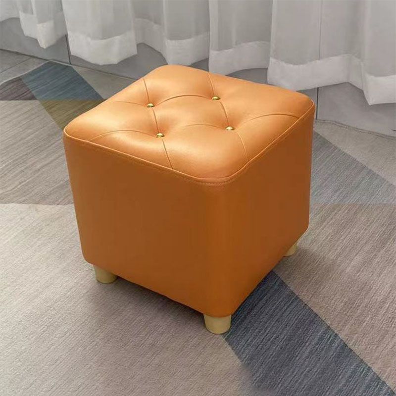 Modern Cotton Pouf Ottoman Plain Square Tufted Water Resistant Chair Pouf Clearhalo 'furn' 'furn_ottomans_poufs' 'Furniture' 'Living Room Furniture' 'Ottomans & Poufs' 'ottomans_poufs' 1200x1200_a93fe4d1-1b92-4aee-a229-db74d2bc1b63
