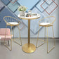 Contemporary Round Pub Table Set with Metal Stools 1/3/5 Pieces Pine Wood Top Bar Set Clearhalo 'Bar Furniture' 'furn' 'furn_home_bar_bar_sets' 'Furniture' 'Home Bars & Bar Sets' 'home_bar_bar_sets' 'Kitchen & Dining Furniture' 1200x1200_a94155ea-7b3f-4cc8-948d-a7e5dbdc9320
