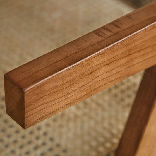 Silla de brazo de madera sólida de estilo nórdico para comedor, altura de 17 "