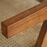 Chaise de bras en bois massif de style nordique pour salle à manger, 17 "