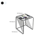 Tavolino da caffè a 1/2 pezzi moderni di metà secolo in tavolino da cocktail di ferro quadrato