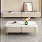Contemporary Stone Single Coffee Table 4 Legs Coffee Cocktail Table with Storage Drawers Clearhalo 'Coffee & Accent Tables' 'Coffee Tables' 'coffee_tables' 'furn' 'furn_coffee_tables' 'Furniture' 'Living Room Furniture' 1200x1200_a943633f-d271-4728-ac80-99c0c28a489c