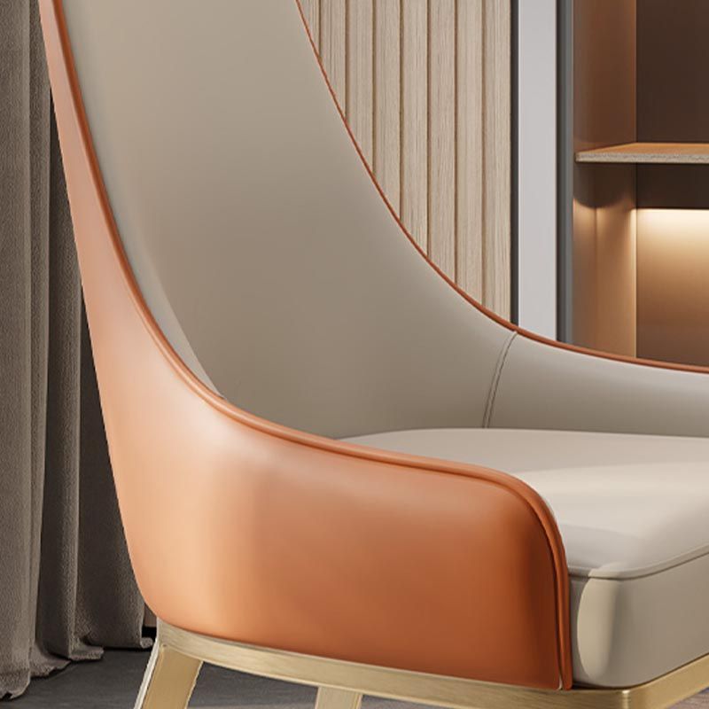 Nordic Glam Style Chair Dining Arm Chairs for Kitchen with Metal Legs Clearhalo 'Dining Chairs' 'Dining Tables & Seating' 'dining_chair' 'furn' 'furn_dining_chair' 'Furniture' 'Kitchen & Dining Furniture' 1200x1200_a943f910-41da-4a4e-a6e0-02c34f3c48b6