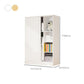 Sliding Door Wardrobe Cabinet with Garment Rod Wooden Wardrobe Closet
