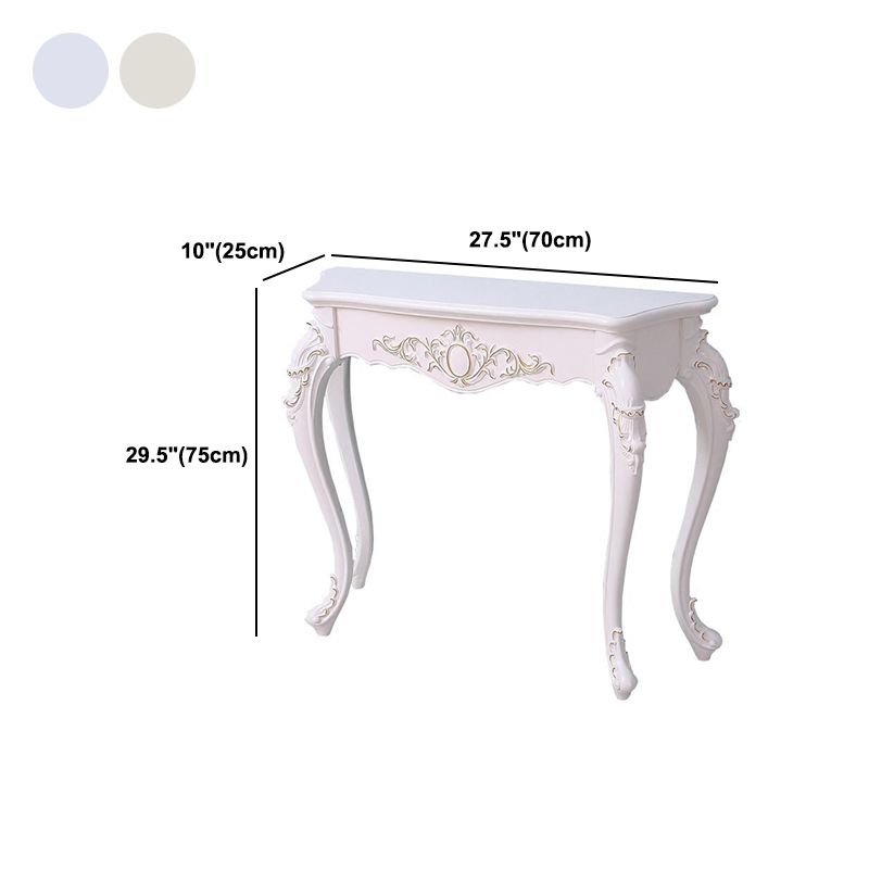 Französischer Land Sofa Tisch zurückgewonnenes Holz Rechteck 4 Beine weiße Konsolentisch