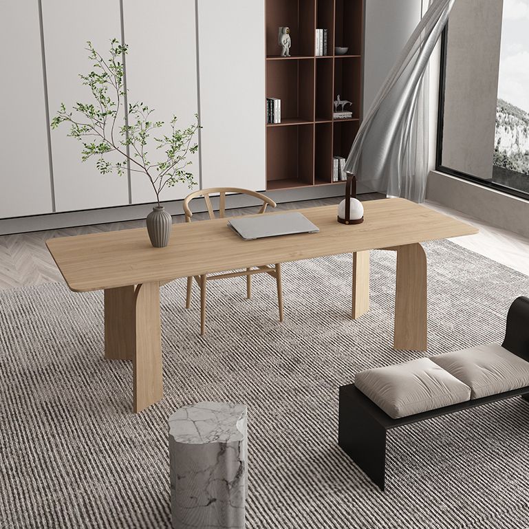 Curved Meeting Table Home Office Solid Wood Modern Writing Desk Clearhalo 'furn' 'furn_office_desk' 'Furniture' 'Office Desks' 'Office Furniture' 'office_desk' 1200x1200_a9481a48-c911-42f4-8325-5fd51456ee1d