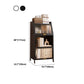 Modern Style Bookshelf Metal Closed Back Bookcase with Door for Home Office Clearhalo 'Bookcases' 'furn' 'furn_bookcases' 'Furniture' 'Office Furniture' 1200x1200_a948cff5-c041-4f60-8a70-962d8f1f3563