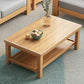 Solid Wood Coffee Table Scandinavian 4 Legs Cocktail Table with Storage Shelf Clearhalo 'Coffee & Accent Tables' 'Coffee Tables' 'coffee_tables' 'furn' 'furn_coffee_tables' 'Furniture' 'Living Room Furniture' 1200x1200_a94b202e-f625-4de7-95f5-a4fe463e1867