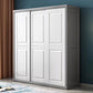 Rubberwood Wardrobe Cabinet with Shelves Modern Wardrobe Closet