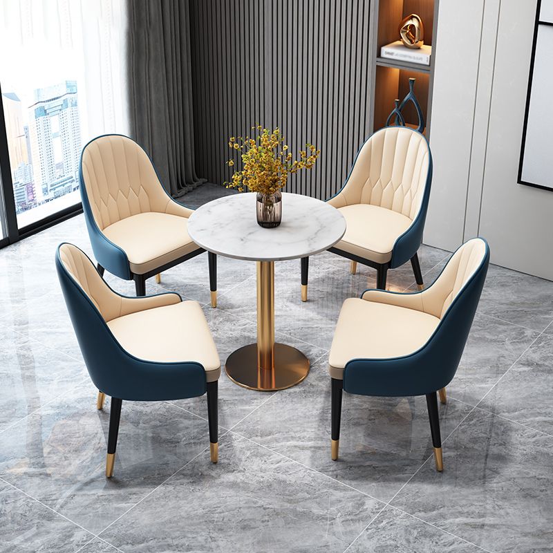Glam 1/5 Pieces Marble Dining Set Dining Furniture Set /Separate Items Clearhalo 'Dining Room Sets' 'Dining Tables & Seating' 'dining_room_set' 'furn' 'furn_dining_room_set' 'Furniture' 'furniture_dining_room_set' 'Kitchen & Dining Furniture' 'kitchen&dining_furn' 'kitchen' 1200x1200_a94d4eef-166c-4d42-a7c5-4e5251434aff