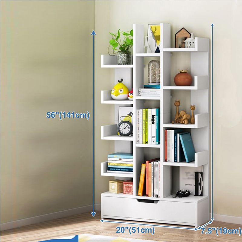 Scandinavian Style Bookshelf Engineered Wood Open Back Bookcase for Home Office Study Room Clearhalo 'Bookcases' 'furn' 'furn_bookcases' 'Furniture' 'furniture_bookcases' 'kitchen' 'kitchen_bookcases' 'Living Room Furniture' 'Office Furniture' 1200x1200_a94d7474-8dcf-48f2-937d-aecd53b16a95