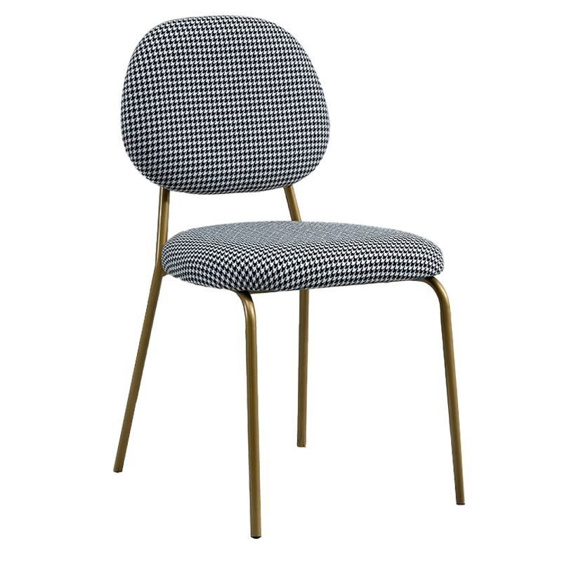 Glam Metal Dining Room Armless Chairs Open Back Dining Side Chair for Restaurant Clearhalo ' kitchen&dining_furn' 'Dining Chairs' 'Dining Tables & Seating' 'dining_chair' 'furn' 'furn_dining_chair' 'Furniture' 'furniture_dining_chair' 'Kitchen & Dining Furniture' 'kitchen' 1200x1200_a94f68ff-bd46-444c-9762-ee2b1891a6b9