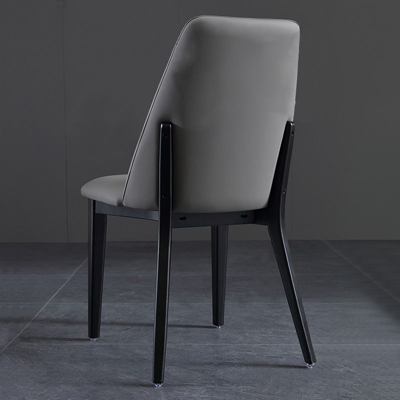 Industrial Leather Restaurant Side Chair Matte Finish Parsons Dining Chair (Set of 2) Clearhalo ' kitchen&dining_furn' 'Dining Chairs' 'Dining Tables & Seating' 'dining_chair' 'furn' 'furn_dining_chair' 'Furniture' 'furniture_dining_chair' 'Kitchen & Dining Furniture' 'kitchen' 1200x1200_a9521714-214c-4bb6-9ce0-5a7d6f2ac9ad