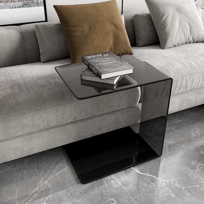 21"H Glam Corner Table Acrylic Square Accent Side Table for Living Room Clearhalo 'Coffee & Accent Tables' 'End & Side Tables' 'end_side_tables' 'furn' 'furn_end_side_tables' 'Furniture' 'Living Room Furniture' 1200x1200_a952bd06-d1b4-4c22-b5c4-de08fb9b8c8c