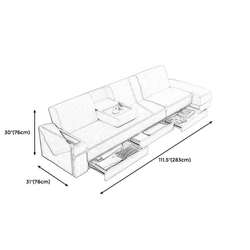 Convertible Split Back Sofa 31"W Square Arm Sofa for Living Room Clearhalo 'furn' 'furn_sofas' 'Furniture' 'furniture_sofas' 'kitchen' 'kitchen_sofas' 'Living Room Furniture' 'Sofa' 'sofas' 1200x1200_a954cdf4-e394-4b75-97c8-655ed81be396