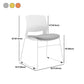 Modern Armless Upholstered Office Chair Plastic Mid Back Home Office Chair