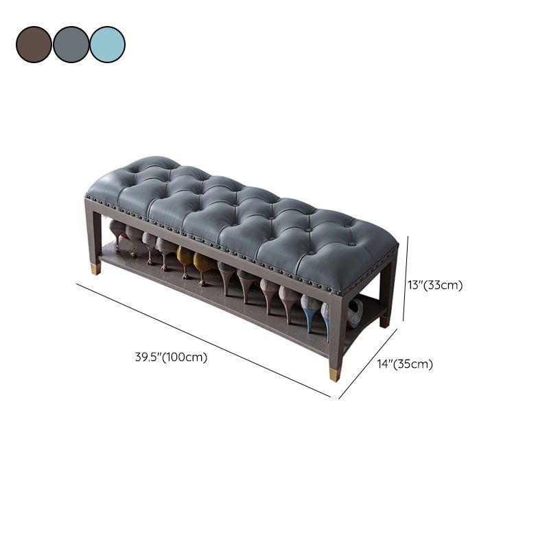 Traditional Entryway Bench Solid Wood Seating Bench with Upholstered Clearhalo 'Benches' 'Chairs & Seating' 'furn' 'furn_benches' 'Furniture' 'Living Room Furniture' 1200x1200_a95620d2-8bf6-4b34-b220-54a16a79a8d7