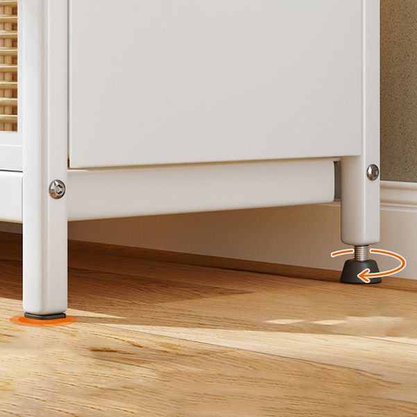 Server a buffet in metallo bianco porte in vetro server buffet moderno per soggiorno