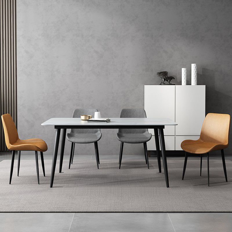 Stone Dining Room Collection Industrial Style Rectangle 4 Legs Dining Table Clearhalo ' dining_table' 'Dining Tables & Seating' 'Dining Tables' 'furn' 'furn_dining_table' 'Furniture' 'furniture_dining_table' 'Kitchen & Dining Furniture' 'kitchen&dining_furn' 'kitchen' 'kitchen_dining_table' 1200x1200_a956a5ce-cdbd-4cba-98c7-3085491f4477